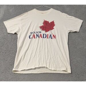 Vintage‎ 90's Hanes Molson Canadian T-Shirt Mens XL